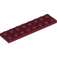 Lego destička 2x8, tmavě červená (4163456, 6152321)